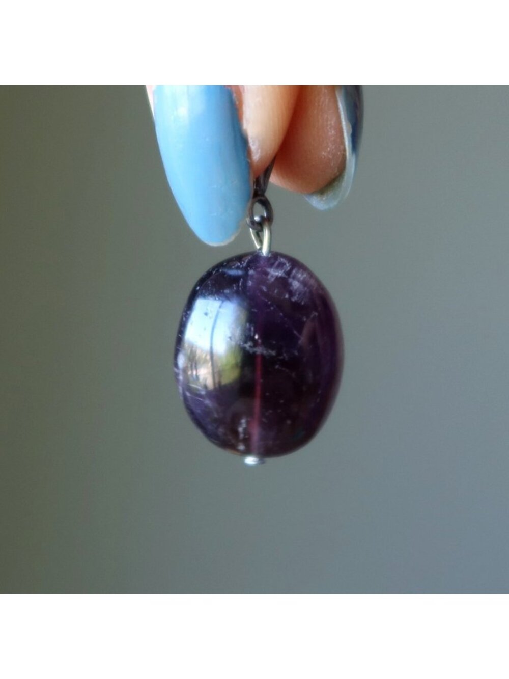 Amethyst Pendant Wise Soul's Dark Purple Gemstone Crystal Drop Charm